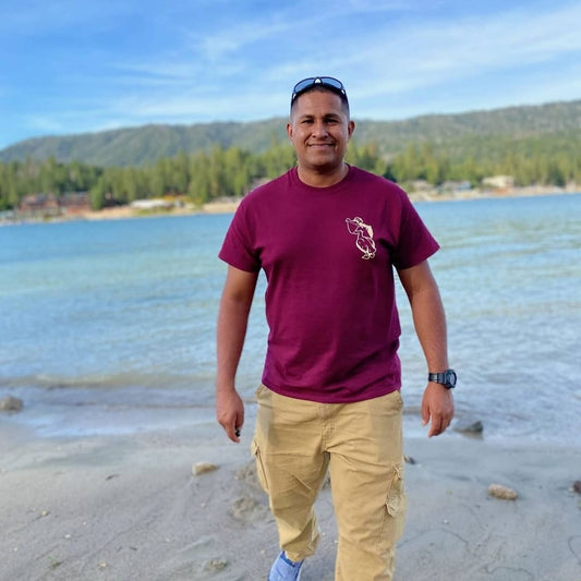 Pelican Short Sleeve Maroon T-Shirt