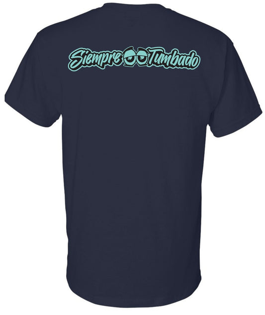 Pelican Short sleeve Black/Teal CottonT-shirt