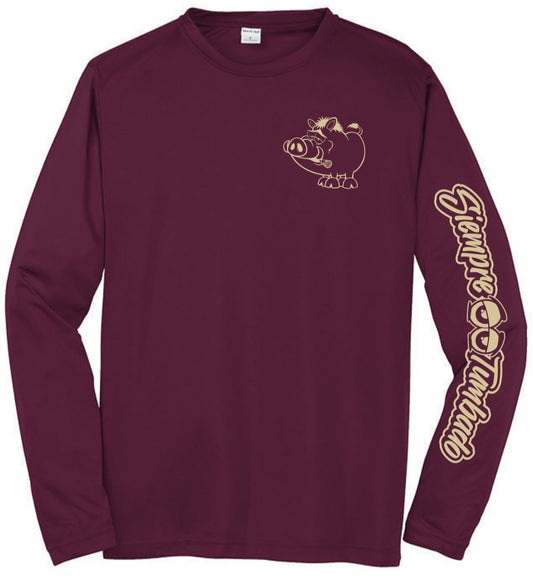 Hog Leg Dri-Fit Long Sleeve Maroon/Gold