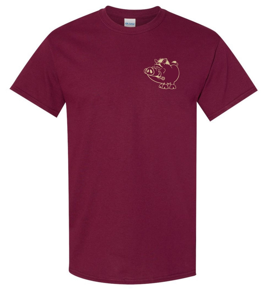 Hog Leg Short Sleeve Maroon T-shirt
