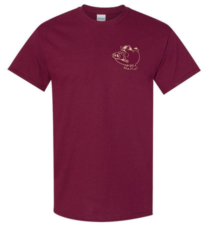 Hog Leg Short Sleeve Maroon T-shirt
